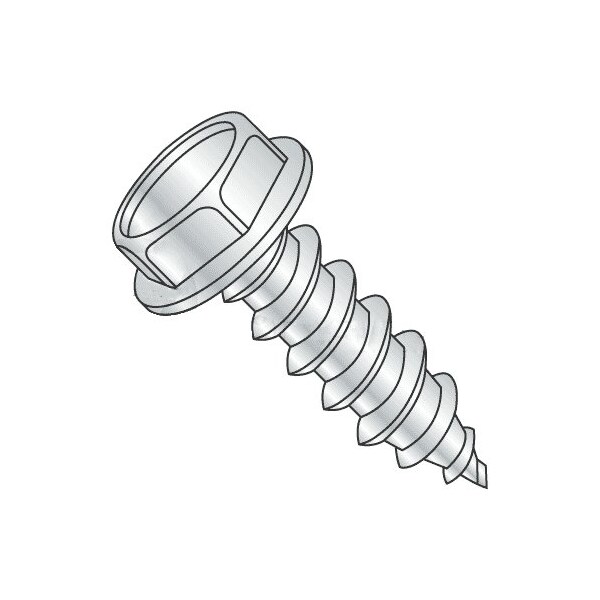 Newport Fasteners Sheet Metal Screw, #6-20 x 3/4 in, Zinc Plated Steel Flange Hex Head External Hex Drive, 100 PK 789335-100 - main